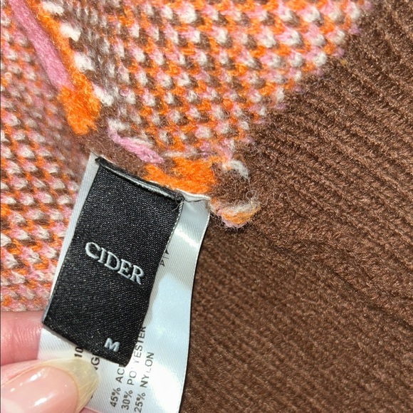 Cider Orange and Brown Patterned Cardigan - Picture 9 of 9